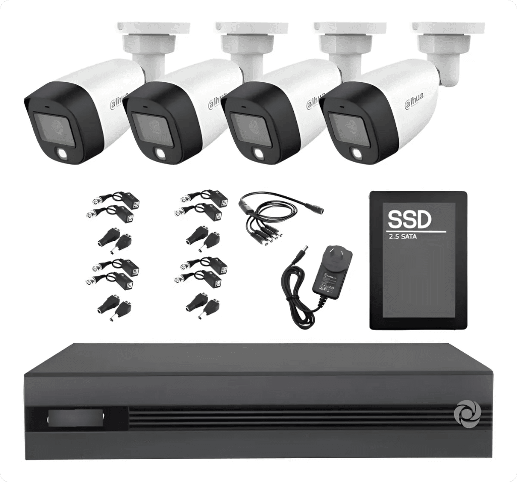 Kit CCTV Hogar 4 Cámaras Dahua — Visión Nocturna